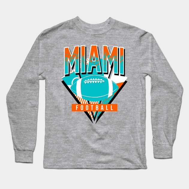 Miami Football Retro Gameday Long Sleeve T-Shirt by funandgames